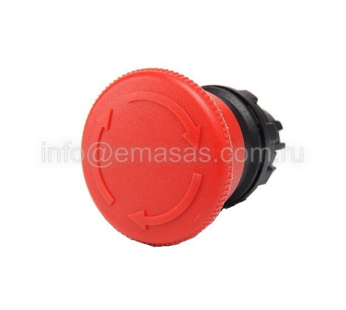 Головка для авар. кнопки Грибок Ф40мм красная с фикс. и возврат поворотом | код BDE | EMAS
