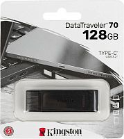Флеш Диск Kingston 128GB DataTraveler 70 Type-C DT70/128GB USB3.2 черный | код 1393774 | Kingston