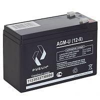 Аккумуляторная батарея Рубин 12V 9Ah AGM (2.3kg) | код РЭ-АКБ1209 | РУБИН