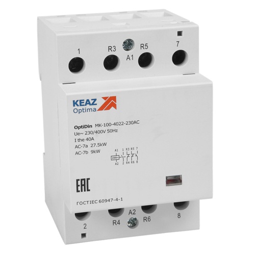 Контактор 230В AC 2НО 2НЗ 40А OptiDin MK-100-4022-230AC | код 321211 | КЭАЗ