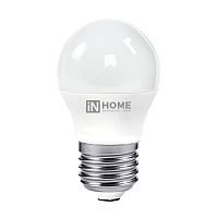 Лампа светодиодная LED-ШАР-VC 4Вт 230В Е27 3000К 360Лм IN HOME | код 4690612030579 | IN HOME