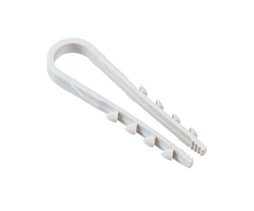 Дюбель-хомут для круглого кабеля белый 19-25 Jazzway (100 шт/уп) | код 5054820 | JazzWay