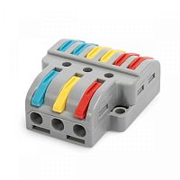 СМК ответвительная сечение 0,08 - 4 мм? 3-проводная 6 выводов серая (20 шт/уп) Промрукав | код PR08.12598 | ПРОМРУКАВ