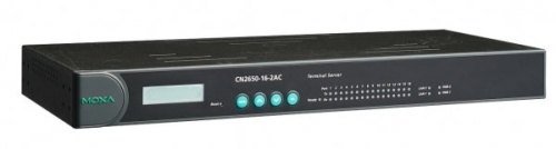 Сервер CN2650-16-2AC-T 16 port Server, dual RS-232/422/485, RJ-45 8pin, 15KV ESD, Dual 100V to 240V, t:-40/+75 | код 00-06062750 | MOXA