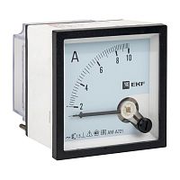 Амперметр AMA-721 аналоговый на панель (72х72) квадратный вырез 10А прямое подкл, | код ama-721-10 | EKF