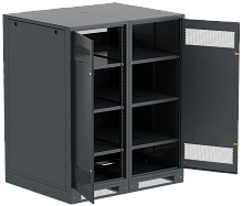 ITK LINEA B Шкаф (пустой) 1450х1200мм дверь двуст. мет. чер. | код LB05-14H29-2M | ITK by IEK