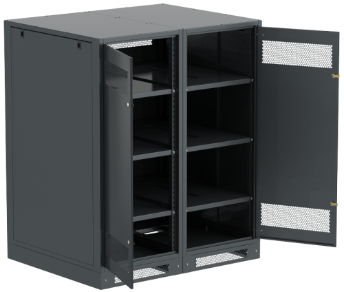 ITK LINEA B Шкаф (пустой) 1450х1200мм дверь двуст. мет. чер. | код LB05-14H29-2M | ITK by IEK