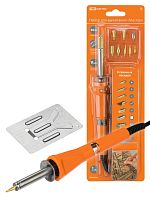 Набор для выжигания Мастер, паяльник 30 Вт, 230 В, 9 декоративных насадок, подставка, блистер, TDM | код SQ1025-1001 | TDM