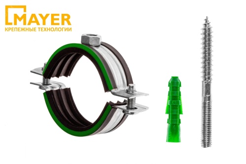 Хомут сантехнический Mayer со шпилькой 8х70 и дюбелем д/труб 3/4' (25-28мм) гайка М8 | код 14 0034 17 | MAYER,МАЙЕР Хомут сантехнический Mayer со шпилькой 8х70 и дюбелем д/труб 3/4' (25-28мм) гайка М8 | код 14 0034 17 | MAYER,МАЙЕР