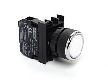 Кнопка круглая без фиксации, белая (1НО), B100DB | код B100DB | EMAS