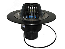 Воронка кровельная 62.1/1 с листоуловителем с теплоизоляцией и электроподогревом, с обжимным фланцем из нержавеющей стали DN 110 | код HL62.1/1 | HL