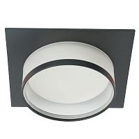 Светильник ДВО-15w GX53 без лампы квадратный черный | код 51088 | Feron