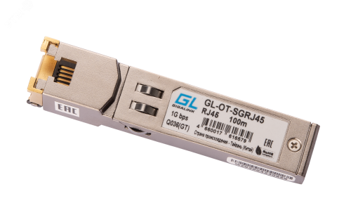 Модуль SFP 1хRJ45, 1 Гб/с, UTP/STP, DDM, до 100 м | код GL-OT-SGRJ45 | Gigalink Модуль SFP 1хRJ45, 1 Гб/с, UTP/STP, DDM, до 100 м | код GL-OT-SGRJ45 | Gigalink