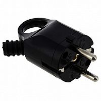 Вилка с кольцом ЛОНДОН с заземлением, 16А IP20, белый, AVK16-10 | код. AVK16-10 | EKF