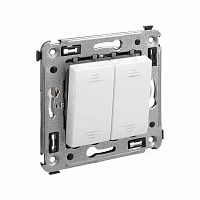 Avanti Инвертор двухклавишный в стену Белое облако(Переключатель сх. 7+7) | код. 4400124 | DKC