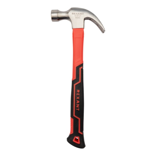 Молоток-гвоздодер REXANT с фибергласовой рукояткой 450 г | код 12-8121 | REXANT