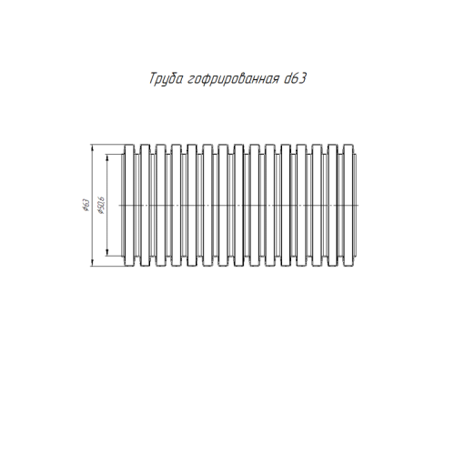 Труба гофрированная ПНД легкая безгалогенная (HF) оранжевая с зондом д63 (15м/360м уп/пал) | код PR.026361 | Промрукав фото 3