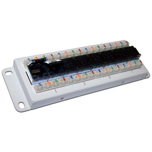 Патч-панель UTP Cat.5e, 8 портов, фронтальный монтаж | код LAN-HCS-PP8U5E | LANMASTER