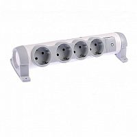 Колодка розеточная 4-местный, с выключателем, с заземлением, 694629 | код. 694629 | Legrand