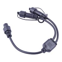 Провод-разветвитель для гирлянд UCX-F90 S2/0.4M/BK серии F90PRO 0.4м 2 выхода статика/мерцание IP67 черн. Uniel UL-00013233