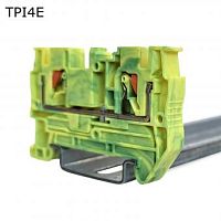 Клемма push-in проходная 2 контакта 4 мм2, заземляющая | код TPI4E | ПРОВЕНТО