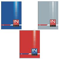 Тетрадь А4, 96 л., BRAUBERG скоба, клетка, обложка картон, INDAY , 400520 | код 400520 | BRAUBERG