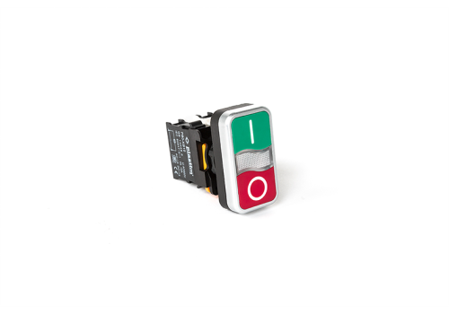 PB0-AW734M5 Двойная кнопка 1NO + 1NC, с подсветкой, AC 230 В. (Красный - Зеленый) | код PB0-AW734M5 | Plastim PB0-AW734M5 Двойная кнопка 1NO + 1NC, с подсветкой, AC 230 В. (Красный - Зеленый) | код PB0-AW734M5 | Plastim