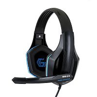 Гарнитура игровая Gembird MHS-G10, черный/синий, регулировка громкости, кабель 2.5м | код MHS-G10 | Gembird
