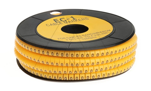 Маркер для проводов 2.5-4.0мм2 - 0, 1000 шт. | код EC1_25_0 | RCCN Маркер для проводов 2.5-4.0мм2 - 0, 1000 шт. | код EC1_25_0 | RCCN