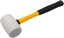 Киянка резиновая белая, фиберглассовая ручка 70 мм (680 гр) | код 45504 | FIT