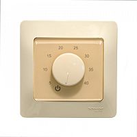 Термостат механический Th-HF-G-B 16А 3.6кВт для теплых полов датчик пола с возможн. установкой в рамку Schneider Glossa беж.