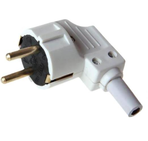 Беларусь Вилка с заземлением Г-образная с латунным штырем | код. Вилка В16-001 | БелТИЗ