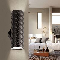 Светильник WL46 BK под лампу MR16 GU10 12Вт для интерьера/фасадов IP20 черн. | код Б0058502 | Эра