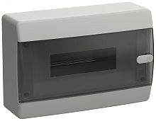 UNION Compact Корпус пластиковый ЩРН-П-12 IP41 черная прозрачная дверь IEK | код UIC-KP12-N-12-41-K01 | IEK