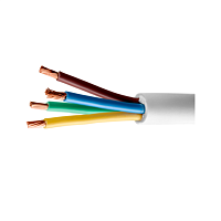 Провод ПВС 4х1+1х1 ( аналог 5х1) белый ГОСТ 7399-97 (бухта 200м) | код 00-00004898 | Электрокабель НН