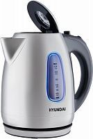 Чайник электрический Hyundai HYK-S2402 1.7л. 2200Вт серебристый матовый/черный корпус: металл | код 1915172 | HYUNDAI