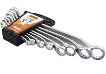 Набор ключей накидных двусторонних 8 шт. (6-22) сатинированные в клипсе | код 125953 | Hortz