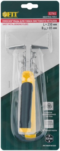 Плоскогубцы для гибки листового металла прорезин. ручки 230мм FIT 52761 фото 3