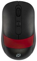 Мышь Оклик 310MW черный/красный оптическая (3200dpi) беспроводная USB для ноутбука (4but) | код 1869093 | Oklick
