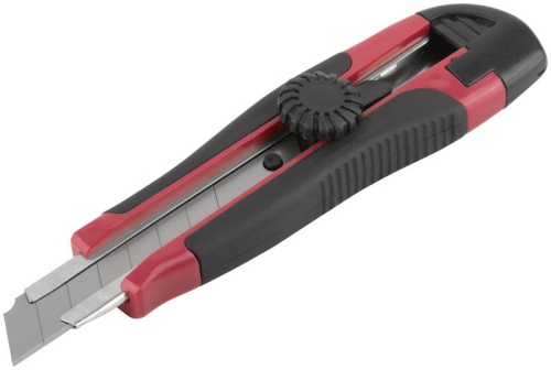 Нож технический "Стронг" 18мм усилен. прорезиненный вращ. прижим КУРС 10180 фото 2