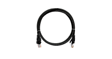Шнур коммутационный NIKOMAX U/UTP 4 пары, Кат.5е (Класс D), 100МГц, 2хRJ45/8P8C, T568B, заливной, с защитой защелки, многожильный, BC (чистая медь), 24AWG (7х0,205мм), PVC нг(А), черный, 1м | код NMC-PC4UD55B-010-BK | NIKOMAX