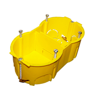 Подрозеточная коробка в стену для суппорта 45х90, желтая | код TWT-BX45x90-YL | TWT