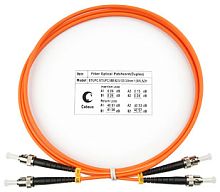 Cabeus FOP-62-ST-ST-1m Шнур оптический duplex ST-ST 62,5/125 mm 1м LSZH | код 7369c | Cabeus