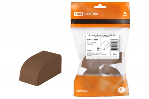 Заглушка кабельной трассы КМЗ 40х25 бук (4 шт./комп.) TDM | код SQ0411-0335 | TDM Заглушка кабельной трассы КМЗ 40х25 бук (4 шт./комп.) TDM | код SQ0411-0335 | TDM