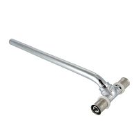 Тройник радиаторный пресс с латунной хром. трубкой 15 мм, 16х15х16 (300 мм. короткий) | код. VTm.282.N.161516 | VALTEC