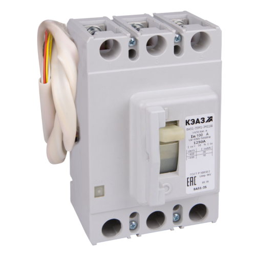 Выключатель автоматический ВА51-35М1-341816-50А-500-690AC-НР230AC/220DC-УХЛ3-КЭАЗ | код 295555 | КЭАЗ