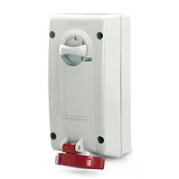 Пост комплектный настенный с розеткой с мех. блокировкой 32A, 3P+E 6h, 380_415VAC 50/60Hz, IP66/IP67, серия ADVANCE2 | код 561.3286 | Scame