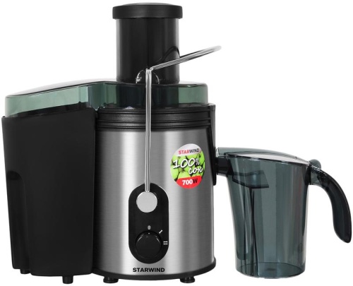Соковыжималка центробежная SJ 2424 800Вт рез.сок.:500мл. серебр./черн. | код 1492064 | STARWIND Соковыжималка центробежная SJ 2424 800Вт рез.сок.:500мл. серебр./черн. | код 1492064 | STARWIND