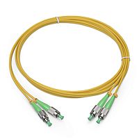 Cabeus FOP(d)-9-FC/APC-FC/APC-3m Шнур оптический duplex FC/APC-FC/APC 9/125 sm 3м LSZH | код 8204c | Cabeus