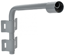 Кронштейн КР-2 D=60 L=500 монтаж. лента 2 хомута серый IEK | код LT-DKU0D-CR-60-50-22-K03 | IEK